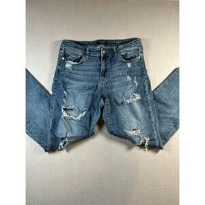 size 11 or 30 Judy Blue boyfriend fit jeans Distressed Holy Jeans